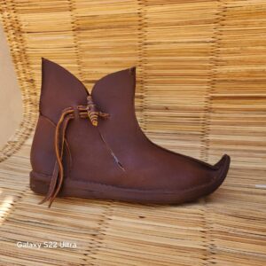 Moroccan Handmade Leather Pointed-Toe Ankle Boots